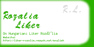 rozalia liker business card